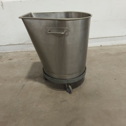 Stainless steel tub on cart